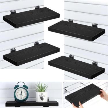 Imagem de Prateleira Slatwall Landical, pacote com 4, madeira, 41 x 17 x 3 cm co