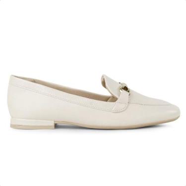 Imagem de Mocassim Comfortflex Metallic Detail Feminino, Bege, Dourado, 36