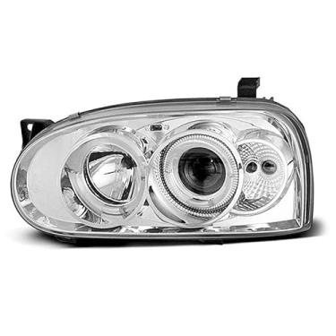 Imagem de 1 lâmpada de farol para projetor Angel Eyes Dual Halo para VW Golf MK3 1991-1997 (lado esquerdo do motorista)