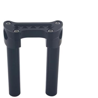Imagem de FINMOKAL Kit de braçadeira superior para guidão de 16,5 cm de altura compatível com Harley Touring Dyna Softail Sportster Street Bob, preto (altura de subida: 16,5 cm; para guidão de 2,5 cm)