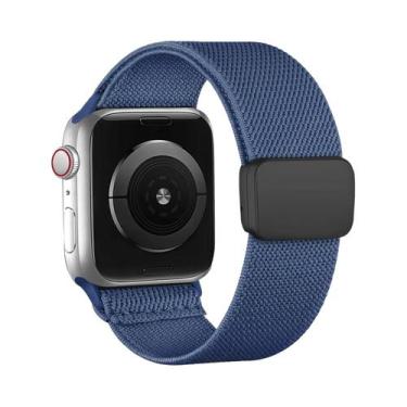Imagem de Pulseira Magnética De Nylon Para Apple Watch 40mm 44mm 45mm 49mm 41mm 