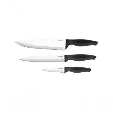 Imagem de Conjunto Brinox 3 Facas Inox Preto Inox E Preto