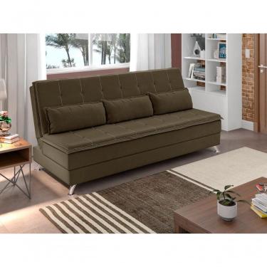 Imagem de Sofá Cama Casal Luma 1,90m Marrom - Xflex Sofás