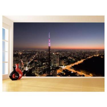 Imagem de Papel De Parede 3D Cidade Prédios Noite Luzes 3,5M Ncd362 - Você Decor