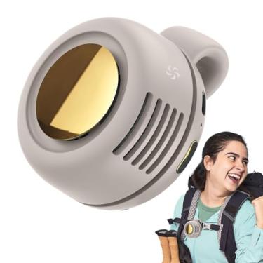 Imagem de Ventilador de clipe pequeno - Ventilador sem lâmina para camisa, refrigerador de ar portátil operado por bateria, aparelhos legais recarregáveis, vestíveis para mulheres e homens, viagens ao ar livre