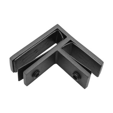 Imagem de Fxzqgnh Suporte de Parede para Prateleira de Vidro em aço Inoxidável, Multiuso E Fácil de Instalar, Ideal para Casa, Jardim, Entrada, Quarto E Escada, Preto, 90 Graus