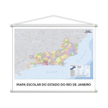 Imagem de Banner Mapa Escolar Do Estado Do Rio De Janeiro 130X100Cm - Plimshop