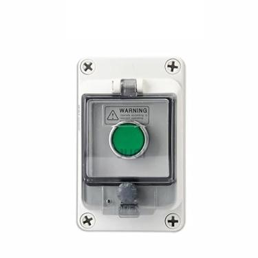 Imagem de Caixa de botão de botão de plástico caixa de controle de interruptor Start Stop impermeável ao ar livre capa protetora de autorredefinição industrial (1)