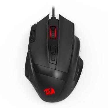 Imagem de Redragon Mouse para jogos M619 com fio, mouse óptico ergonômico de 10.000 DPI com 8 botões programáveis, 84G ultraleve, software compatível com teclas DIY, preto