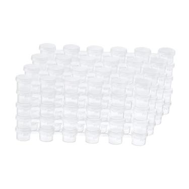 Imagem de oshhni Conjunto de 20 Potes de Tinta Vazios com Tampa, Leves, para Artesanato Adulto, Mini Recipientes para Tinta, Ideais para Festas e Aniversários.