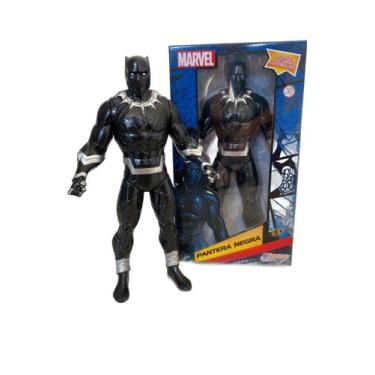 Imagem de Pantera Negra Boneco Articulado 22cm  Wakanda Forever! Super Herói Mar