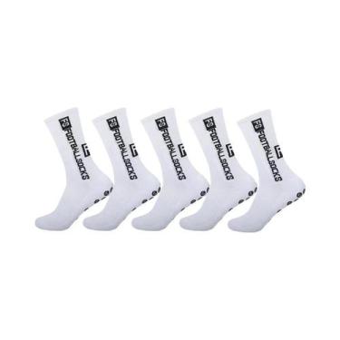 Imagem de Meias De Treino Unissex Antiderrapantes 5 Pares Para Futebol, Basquete