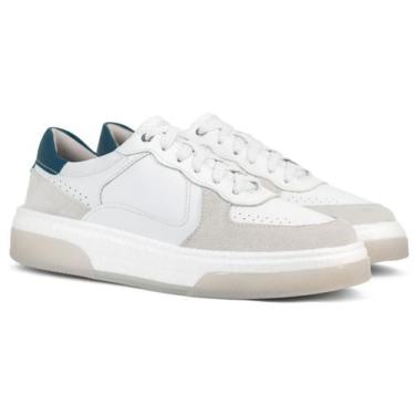 Imagem de Tênis Democrata Masculino Casual Beat Pulse Couro Confortável Cadarço 