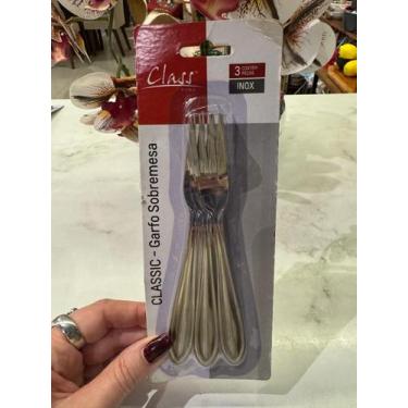 Imagem de Jg 03 pc garfo sobremesa inox classic 16,8cm - Class home