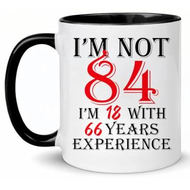 Imagem de Choinn Presentes de aniversário de 84 anos para mulheres e homens, virando 84 anos, presente de aniversário, caneca de café, ideias engraçadas de 1942 para presentes de aniversário de 84 anos - Dia