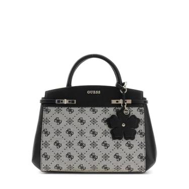 Imagem de GUESS Bolsa Melinda com compartimento triplo, logotipo preto