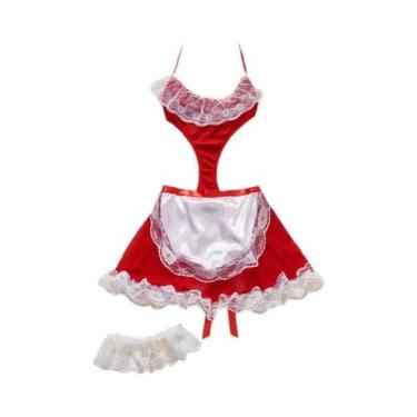 Imagem de Macacão Sexy De Cosplay De Coelhinha Vermelha Com Costas Descobertas E