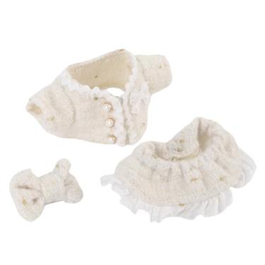 Imagem de ZJchao Roupas de Boneca de 17cm, Poliéster, Delicado, Elegante, Calças, Decoração de Laço, Conjunto de Roupa de Boneca, Perfeito para Brincar e Exibir para Bonecas de 17cm (Branca)