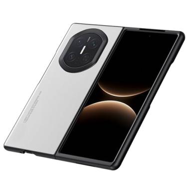 Imagem de LTLMYDAM Capa de couro para Huawei Mate X7, capa minimalista anti-impressão digital fina proteção contra choque capa de silicone borda macia antiderrapante, branca, X7