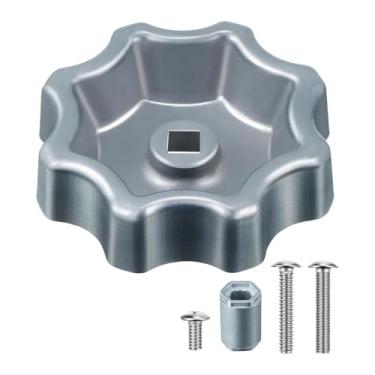 Imagem de Ioensy Puxador de redondo em liga metálica com acessórios de montagem. Puxador para de água para chuveiro, banheira, lavabo, banheiro ou