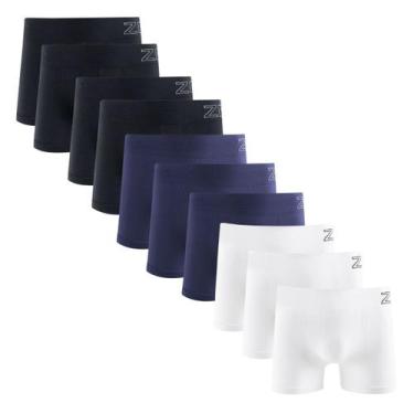 Imagem de Kit 10 Cuecas Boxer Zee Rucci Microfibra Poliamida Cos Elastico Sem Co