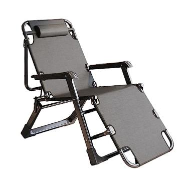 Imagem de ONDHGFBGB Cadeira casual reclinável, varanda, cama de acompanhamento hospitalar, espreguiçadeira dobrável, cama de soneca portátil de escritório de verão com suporte de cabeça e tapete de algodão