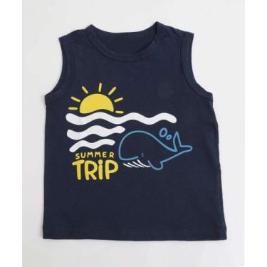 Imagem de Regata Infantil Baleia Marisa Tam 1 a 3 Azul-00104, Azul, 1