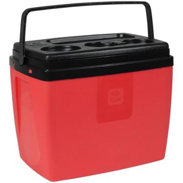 Imagem de Caixa Térmica 36l Bel Vermelha E Preta Alça Ergonômica