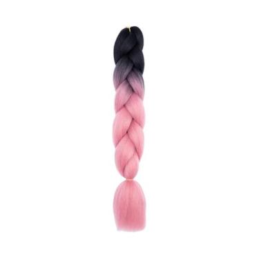 Imagem de Extensões De Cabelo Sintético Afro Ombre DIY De 24 Polegadas Para Tran