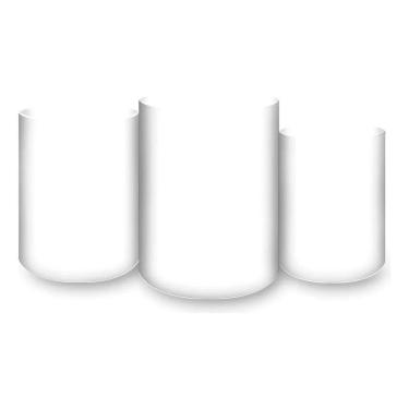 Imagem de Kit 3 Capas Cilindro Sublimado Liso - Festa Top - Branco