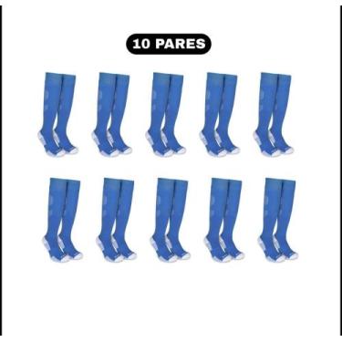 Imagem de kit 10 Pares De Meiões de Futebol Hoahi Cano Longo Sport Original Pret