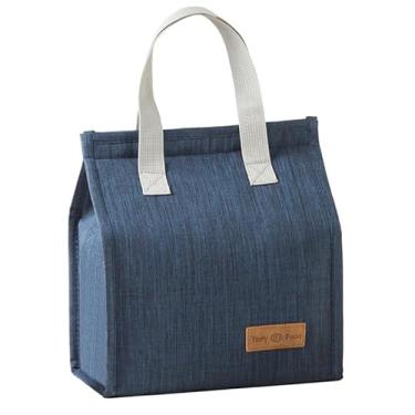 Imagem de Bolsa térmica para almoço recipiente isolado alimentos tote bag mulheres de pequena portátil aquecedora piquenique pacote leve resistente e confiável