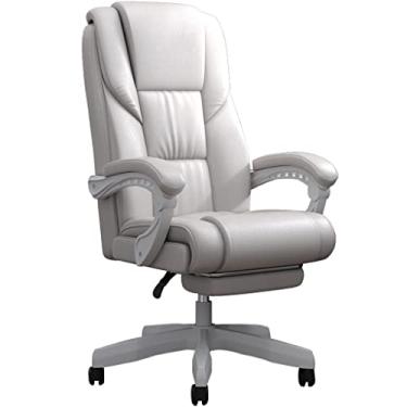 Imagem de Cadeira executiva executiva para mesa de computador de pano nano tecnológico grande e alta, cadeira de escritório com encosto alto com apoio de braço, cadeira executiva moderna giratória, altura