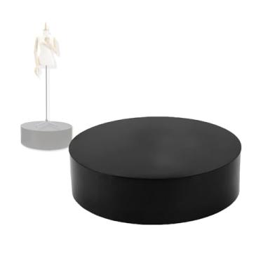 Imagem de Pedestal de cilindro redondo para manequins - Base de exibição preta de 40 x 40 cm para colecionáveis, lojas de roupas e decoração de casa - Eleve sua exibição com estilo