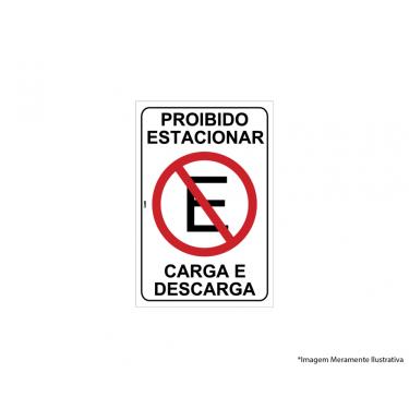 Imagem de Placa Sinal.pvc 20x30cm Proib Estac Carga E Descarga
