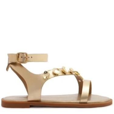 Imagem de Rasteira Anacapri Tiras Adorno Dourado-Feminino