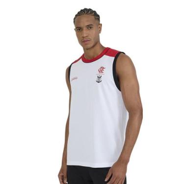 Imagem de Regata Braziline Flamengo Batimento Masculina - Branco G, Branco, G
