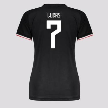Imagem de Camisa São Paulo Florian 7 Lucas Feminina Preta - Spr, G