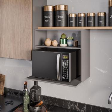 Imagem de Suporte para Microondas Luara Grafite Maderatto Móveis
