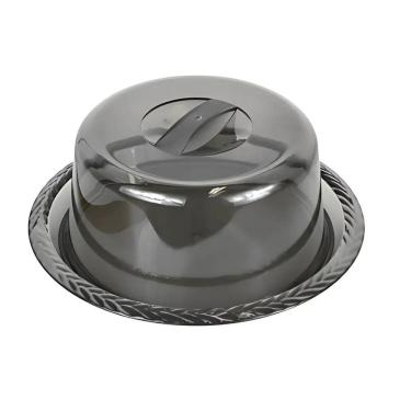 Imagem de Porta Queijo Queijeira em Acrílico Fume Detalhe Trança 20cm