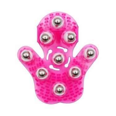 Imagem de Bola De Massagem Portátil Em Forma De Palma Com Rolos Para Cuidado Cor