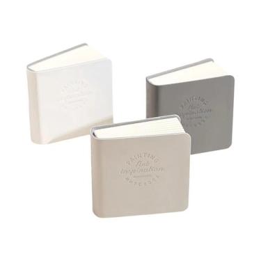 Imagem de Caderno Mini De Couro Pequeno 3 Peças, Bloco De Notas De Bolso Com Gra