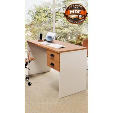 Imagem de Escrivaninha Londres 118cm com 2 Gavetas Mesa para Computador Home Off