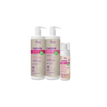 Imagem de Kit apice cachos shampoo condicionador profissional e mousse