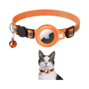 Imagem de Coleira Ajustável E Impermeável Para Gatos Com Suporte Para AirTag, Ti