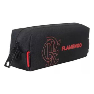 Imagem de Estojo Simples Flamengo Esportivo Compartimento Único - Xeryus, Preto
