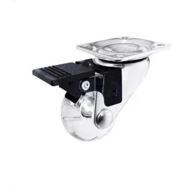 Imagem de Rodízio Rodinha para Móveis Giratório Silicone com Trava 35mm - Hidros