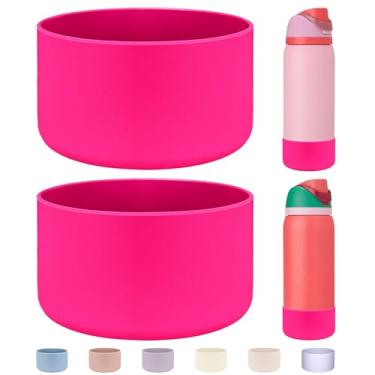 Imagem de HEYSKAY 2 peças de bota de silicone para garrafa de água Owala Flask 947 ml, capa protetora antiderrapante para Owala Twist, FreeSip and Flip de aço inoxidável, base inferior de bota sem BPA