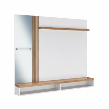 Imagem de Painel Para TV Monaco 160cm Branco Noce Arte Cas
