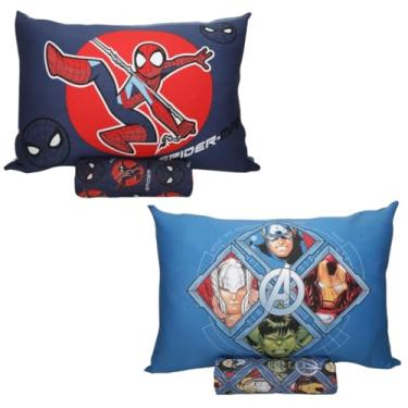 Imagem de Portallar, Kit 2 Jogos de Cama Menino Homem Aranha Vingadores Super Heróis Solteiro Algodão